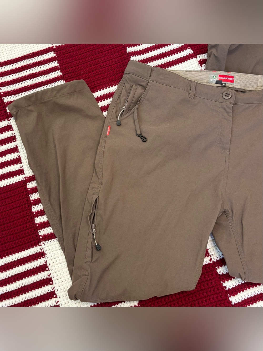 Like New Craghoppers Women's Nosilife Insect Shield Trousers, Sz 16, Brown Pants - Picture 8 of 16